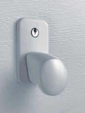 garage door handle in cast aluminium white, similar to RAL9016